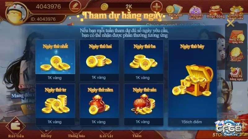 Điểm danh nhận quà cf - Tìm hiểu về cổng game CF68