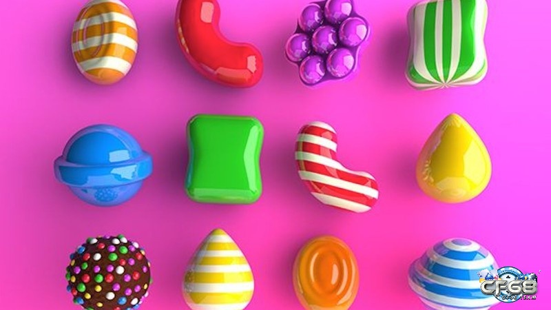 Có đa dạng các loại kẹo trong game Candy Crush