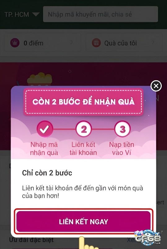 Momo bị lỗi nạp tiền do chưa liên kết tài khoản ngân hàng