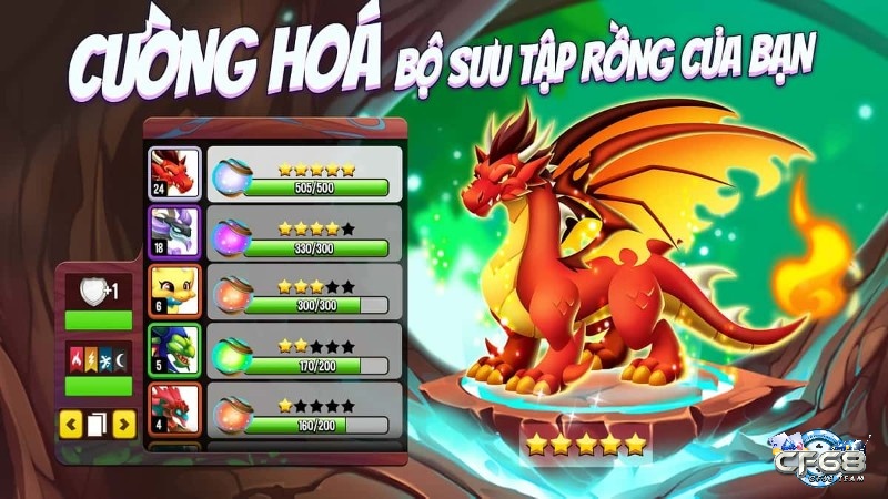 Nhiệm vụ trong Dragon City là mở khoá, sưu tầm và huấn luyện rồng