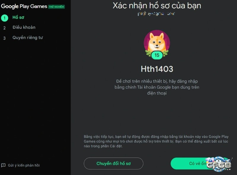 Bạn cần xác nhận tài khoản đã đăng nhập để có thể tiếp tục tải game