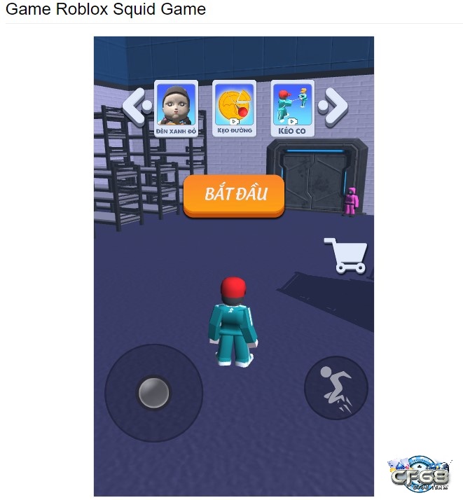 Chơi roblox không cần tải trên trang web gamevui.vn