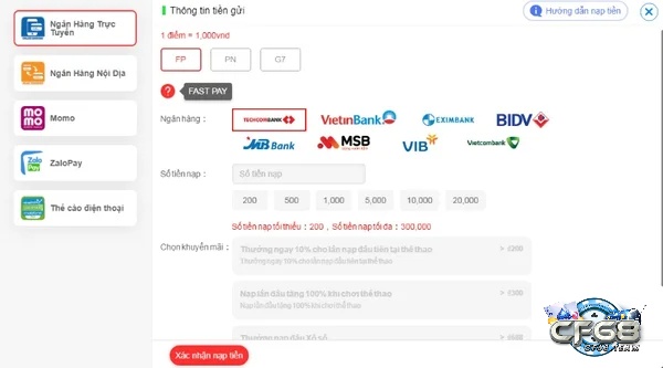 Quy trình nạp và rút tiền tại web cược nhanh chóng