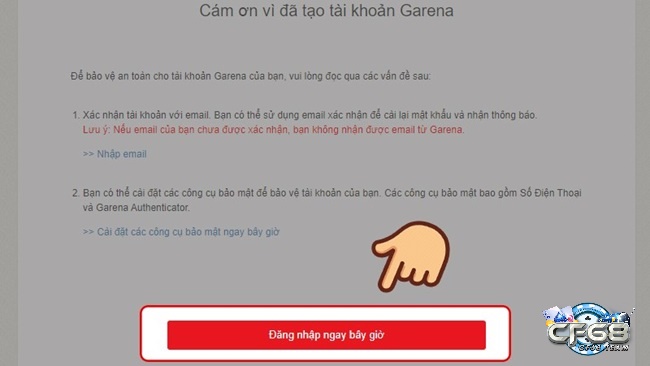 Kiểm tra email và xác nhận