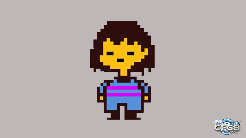 Tạo hình của nhân vật Frisk trong Game Undertale