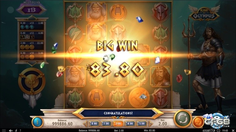 Giành BIG WIN trong game Rise of Olympus