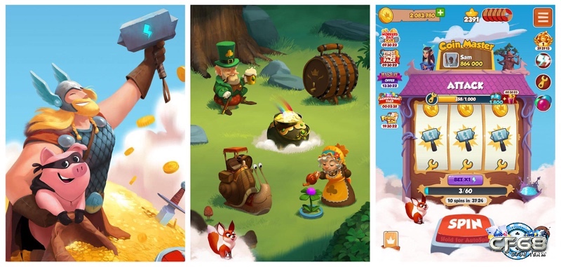 Coin master đã mở ra thế giới chơi game bắt mắt và cực sống động