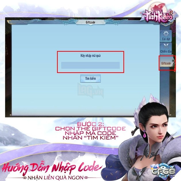 Cách nhập code Tình Kiếm 3D chi tiết