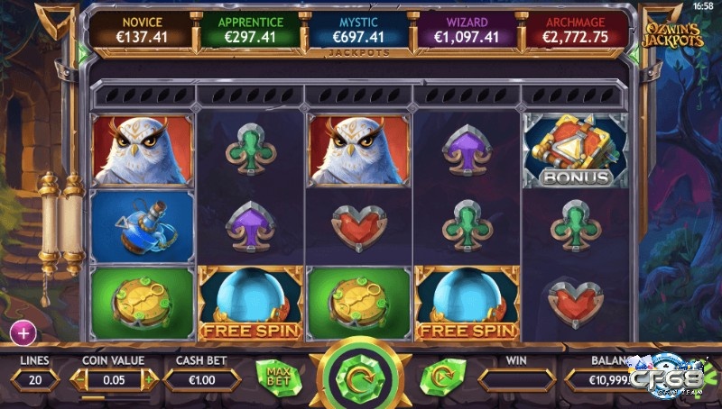 Giải Độc Đắc của Ozwin hấp dẫn của Slot game Yggdrasil