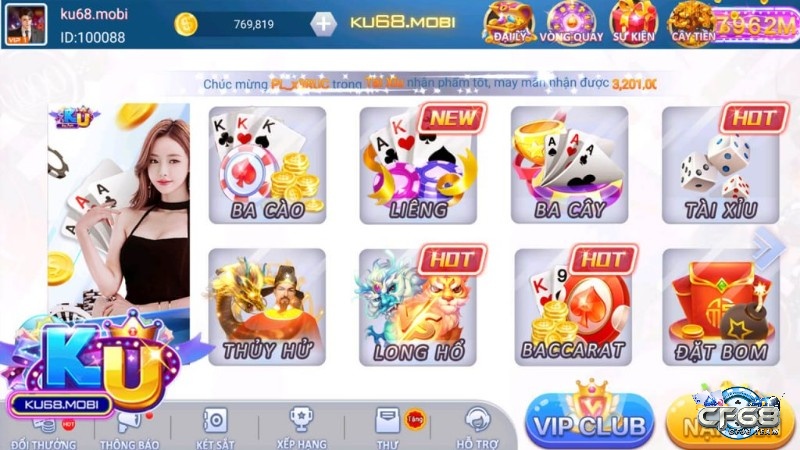 Nhiều game trong app Ku68 đang chờ bạn khám phá