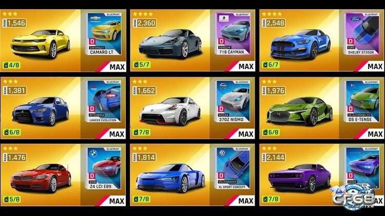 Asphalt 9 đã bổ sung thêm rất nhiều mẫu siêu xe mới