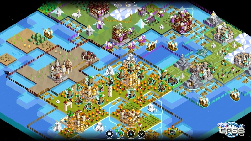 The Battle of Polytopia tạo ra một thế giới sống động mang đến một phong cách độc đáo