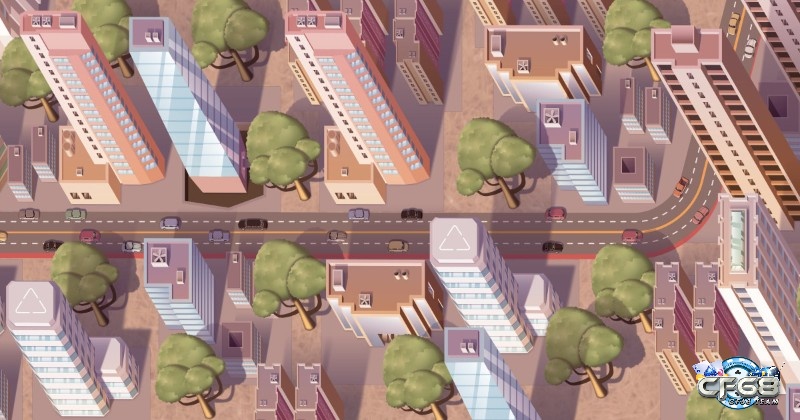 SUBURBIA City Building Game diễn ra bằng cách đặt các thẻ vào các ô trống trên bản đồ