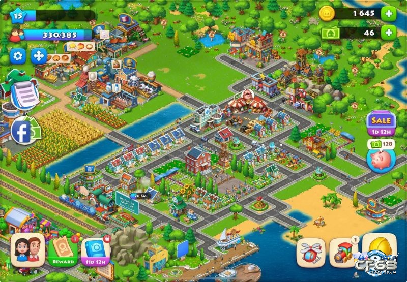 Nhiệm vụ của game thủ trong Township là trồng cây, chăn nuôi