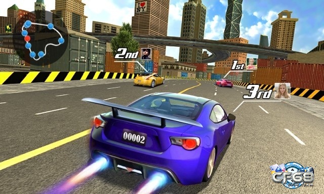 Đồ họa game Street Racing 3D có màu sắc bắt mắt và thiết kế chân thật