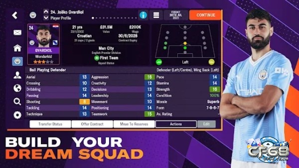 Top game quản lý bóng đá mobile - Game Football Manager Mobile