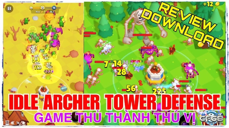 Game thủ thành mobile Archer Tower là game thủ thành đơn giản với các đợt chiến đấu nhanh chóng tiết kiệm thời gian