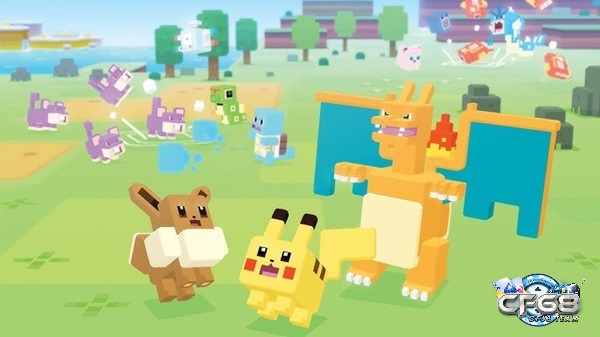 Pokemon Quest với đồ họa pixel đáng yêu